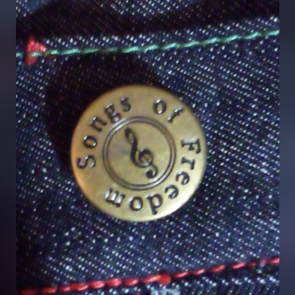 Songs Of Freedom Limited Edition Designer Demin Jeans Men's 34 Blue - Picture 5 of 14